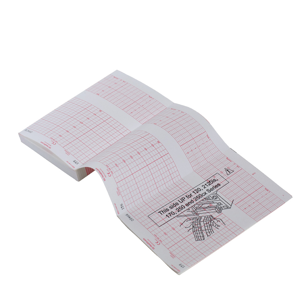 GE Fetal Chart Paper, 50-210 BPM Scaling (40/box)