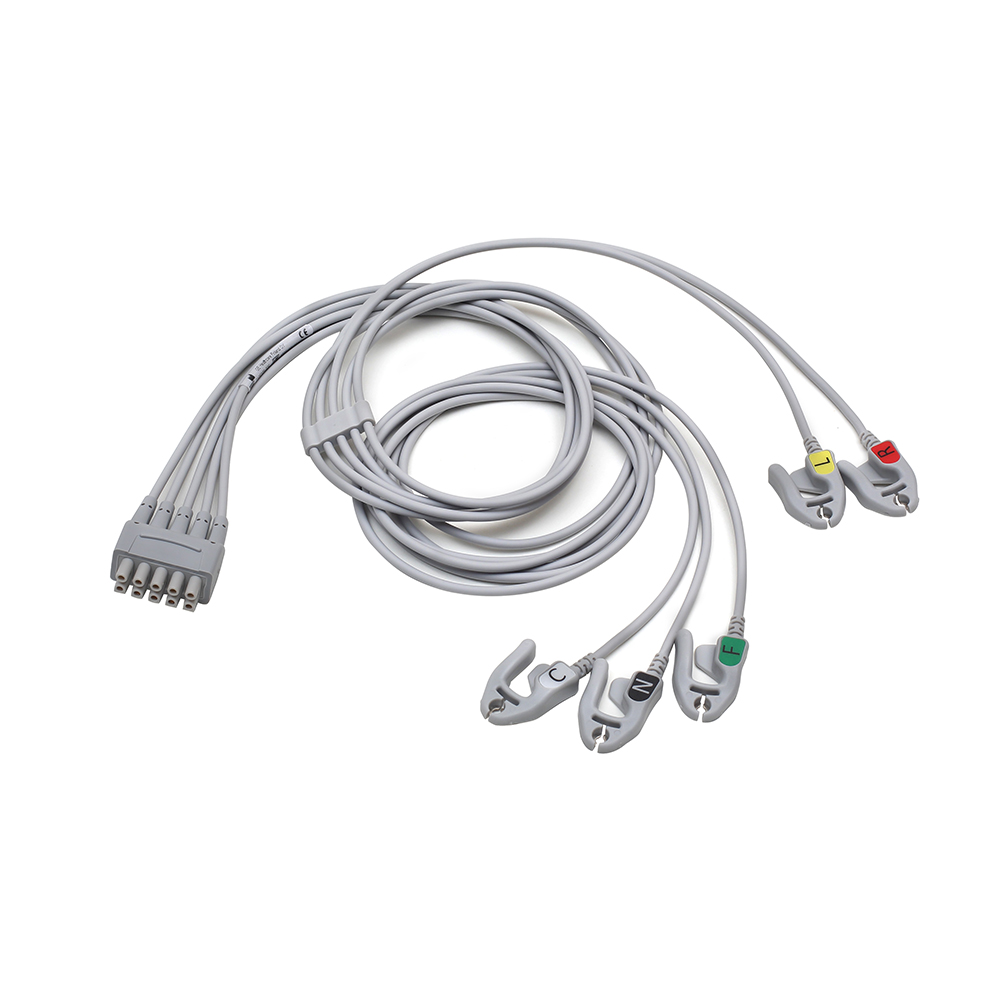 ECG 5-lead Leadwire Set, Grouped, Grabber, IEC, mix 74cm 1.3m (1/box) ECG 5-lead Leadwire Set, Grouped, Grabber, IEC, mix 74cm 1.3m (1/box)