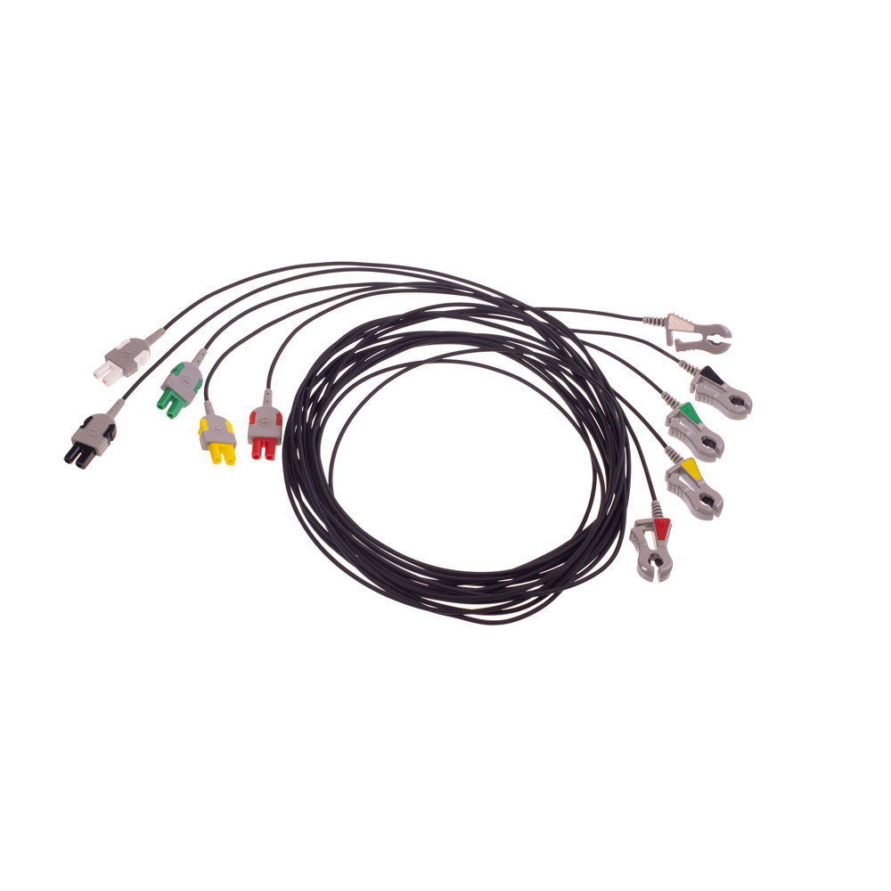 ECG Leadwire set, radio translucent, 5-lead, Grabber, IEC, 150 cm/60 in ECG Leadwire set, radio translucent, 5-lead, Grabber, IEC, 150 cm/60 in